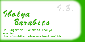 ibolya barabits business card